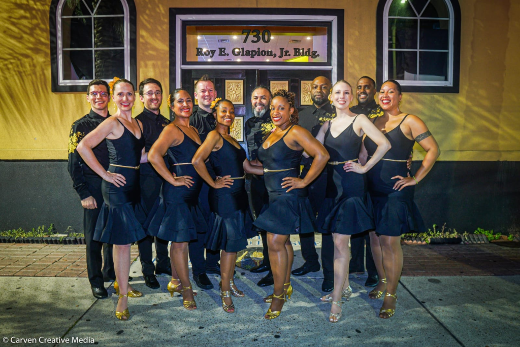 DC Casineros company photograph featuring dancers in black dresses